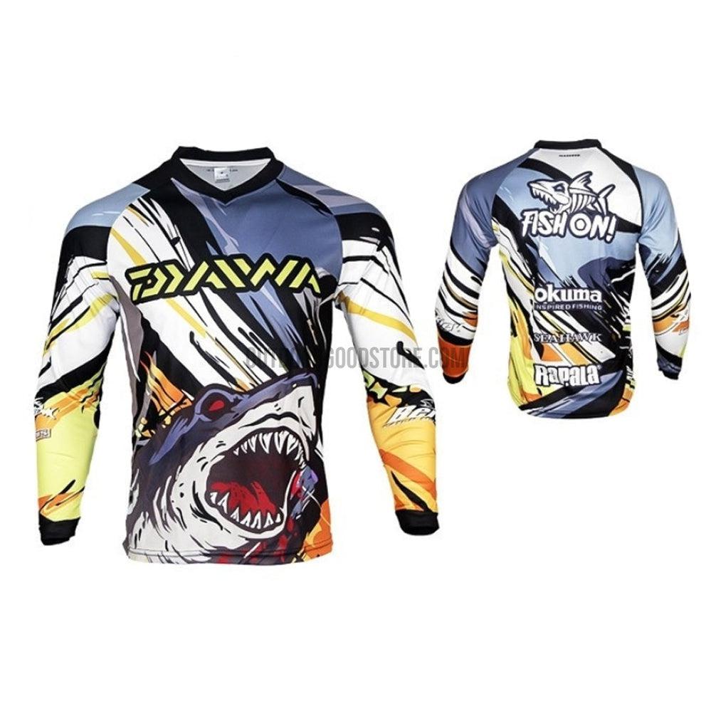 Daiwa Shark Okuma Rapala. Long Sleeve Quick Dry Fishing Shirt-Fishing Shirt-Outdoor Good Store