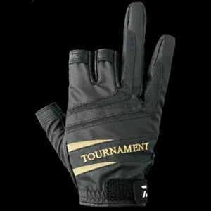 Daiwa Tournament 3/5 Fingerless Anti-Slip Leather Fishing Gloves-Outdoor Good Store