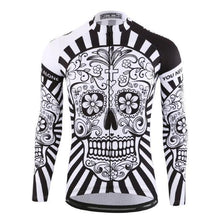 Day of Dead Skull Long Sleeve Cycling Jersey-cycling jersey-Outdoor Good Store