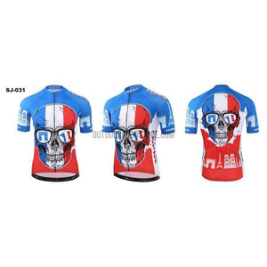 Day of Dead Skull Wolf USA Spain France Russia Cycling Jersey-cycling jersey-Outdoor Good Store