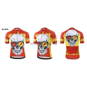 Day of Dead Skull Wolf USA Spain France Russia Cycling Jersey-cycling jersey-Outdoor Good Store