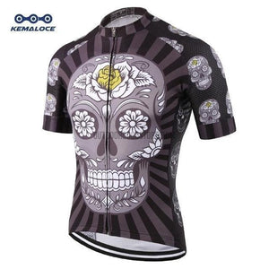 Day of Dead Skull Wolf USA Spain France Russia Cycling Jersey-cycling jersey-Outdoor Good Store