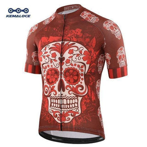 Day of Dead Skull Wolf USA Spain France Russia Cycling Jersey-cycling jersey-Outdoor Good Store