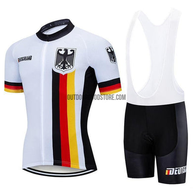Deutschland Germany Dutch Cycling Pro Retro Short Cycling Jersey Kit-cycling jersey-Outdoor Good Store