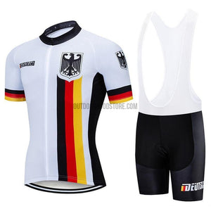 Deutschland Germany Dutch Cycling Pro Retro Short Cycling Jersey Kit-cycling jersey-Outdoor Good Store