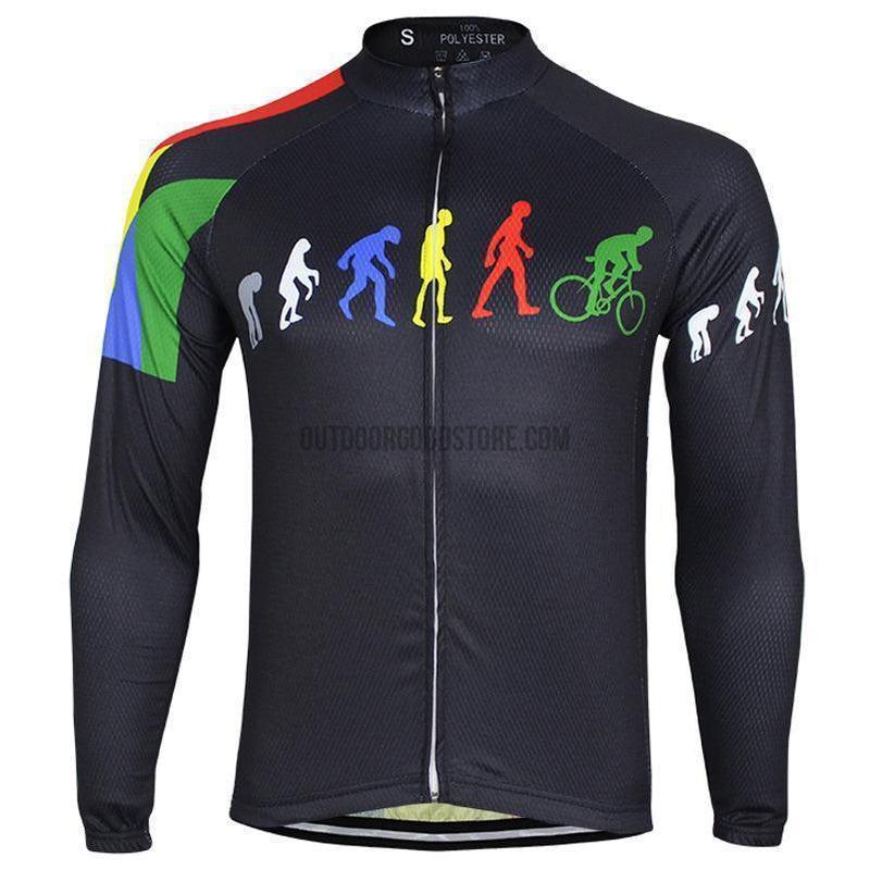 Evolution of Man Long Sleeve Cycling Jersey-cycling jersey-Outdoor Good Store