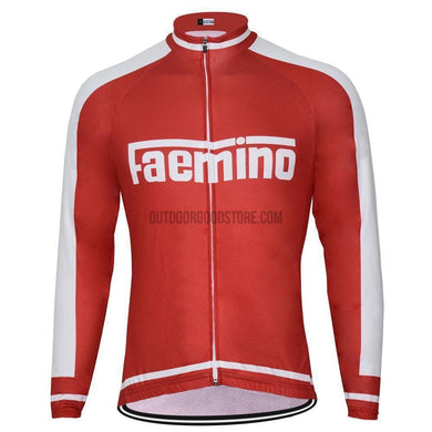 Faemino Retro Long Sleeve Cycling Jersey-cycling jersey-Outdoor Good Store