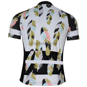 Feather Pattern Retro Cycling Jersey-cycling jersey-Outdoor Good Store