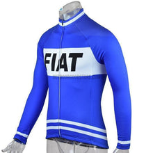 Fiat Blue Long Cycling Jersey-cycling jersey-Outdoor Good Store