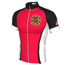 Fire Fighter Department Cycling Jersey (Customizable)-cycling jersey-Outdoor Good Store
