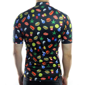 Food Sushi Burger Fries Retro Cycling Jersey-cycling jersey-Outdoor Good Store