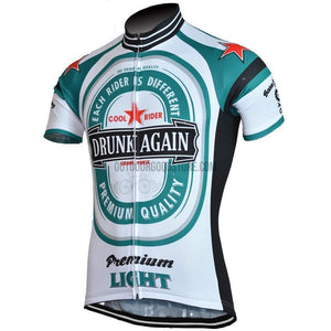 Funny Beer Drunk Again Retro Cycling Jersey-cycling jersey-Outdoor Good Store