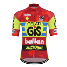 GIS Gelati Red Retro Cycling Jersey-cycling jersey-Outdoor Good Store