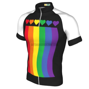 Gay Pride Rainbow Cycling Jersey (Customizable)-cycling jersey-Outdoor Good Store