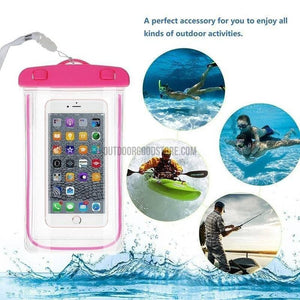 Glowing Waterproof Phone Pouch (20 meters)-Swimming Bags-Outdoor Good Store