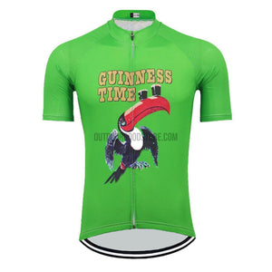 Guinness Toucan Bird Green Beer Team Retro Cycling Jersey-cycling jersey-Outdoor Good Store