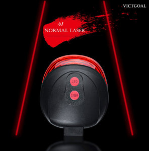 LED Bike Safety Rear Light with Trailing Lasers