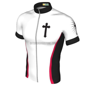 He Is Risen Lord Jesus Christ Religeous Cross Cycling Jersey (Customizable)-cycling jersey-Outdoor Good Store