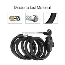 Heavy Duty Coiling Cable Cycling Bike Lock 1.2m/4ft-Bicycle Lock-Outdoor Good Store