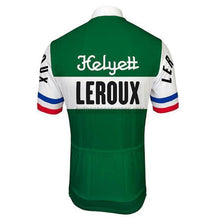 Helyett Leroux Green Retro Cycling Jersey-cycling jersey-Outdoor Good Store