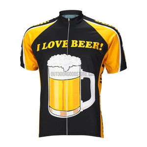 I Love Beer Retro Cycling Jersey-cycling jersey-Outdoor Good Store