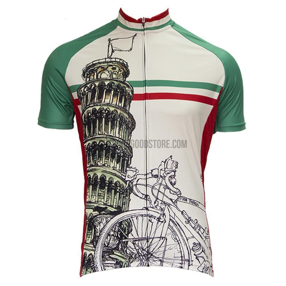 Italy Leaning Tower of Pisa Retro Cycling Jersey – Outdoor Good Store