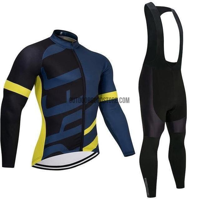 Long Fleece Cycling Jersey Kit Suit-cycling jersey-Outdoor Good Store