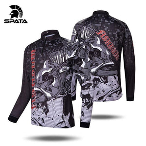 Outdoor T Shirts SPATA Men Long Sleeve Breathable Hooded Quick Dry