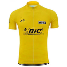 Luis Ocana Spain Yellow BIC Retro Cycling Jersey-cycling jersey-Outdoor Good Store