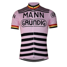 Mann Pink Retro Cycling Jersey-cycling jersey-Outdoor Good Store