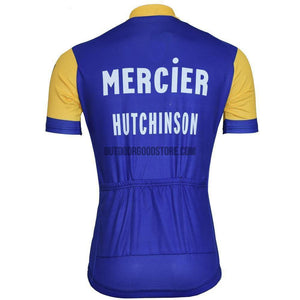 Mercier Hutchinson Blue Retro Cycling Jersey-cycling jersey-Outdoor Good Store