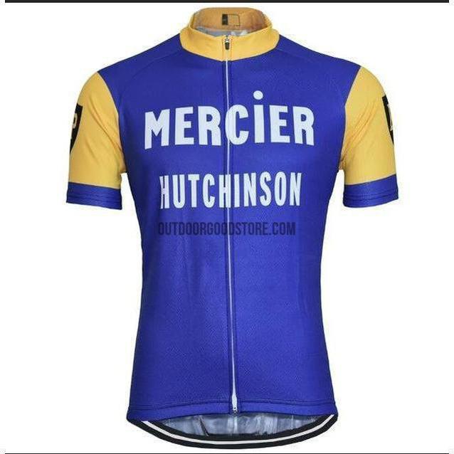 Mercier Hutchinson Blue Retro Cycling Jersey-cycling jersey-Outdoor Good Store
