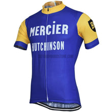Mercier Hutchinson Blue Retro Cycling Jersey-cycling jersey-Outdoor Good Store