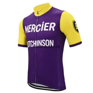 Mercier Hutchinson Purple Retro Cycling Jersey-cycling jersey-Outdoor Good Store