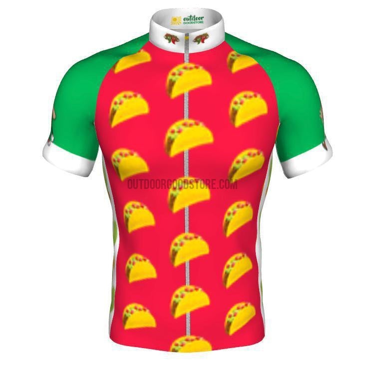 Mexico Tacos Chili Peppers Retro Cycling Jersey-cycling jersey-Outdoor Good Store
