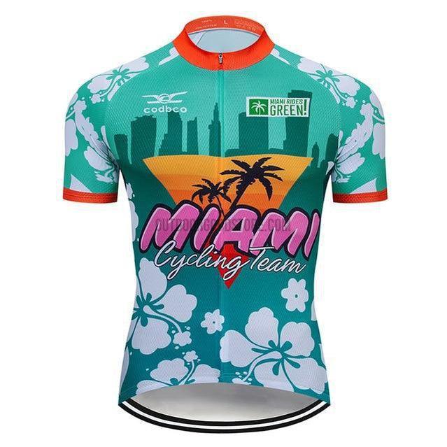 Miami Retro Cycling Jersey Bib Kit-cycling jersey-Outdoor Good Store