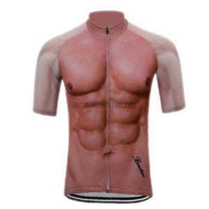 Muscles 6 Pack Abs Nude Naked Funny Cycling Jersey-cycling jersey-Outdoor Good Store