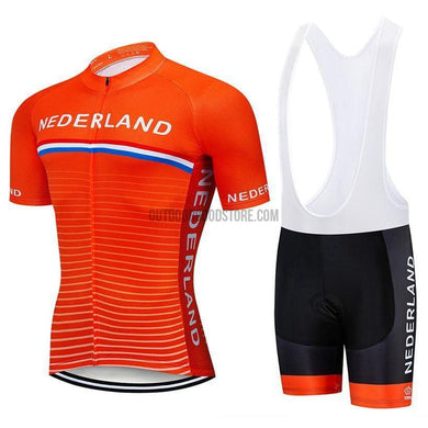 Nederland Netherlands Pro Retro Short Cycling Jersey Kit-cycling jersey-Outdoor Good Store