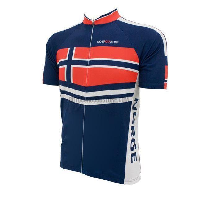 Norge Norway Retro Cycling Jersey-cycling jersey-Outdoor Good Store