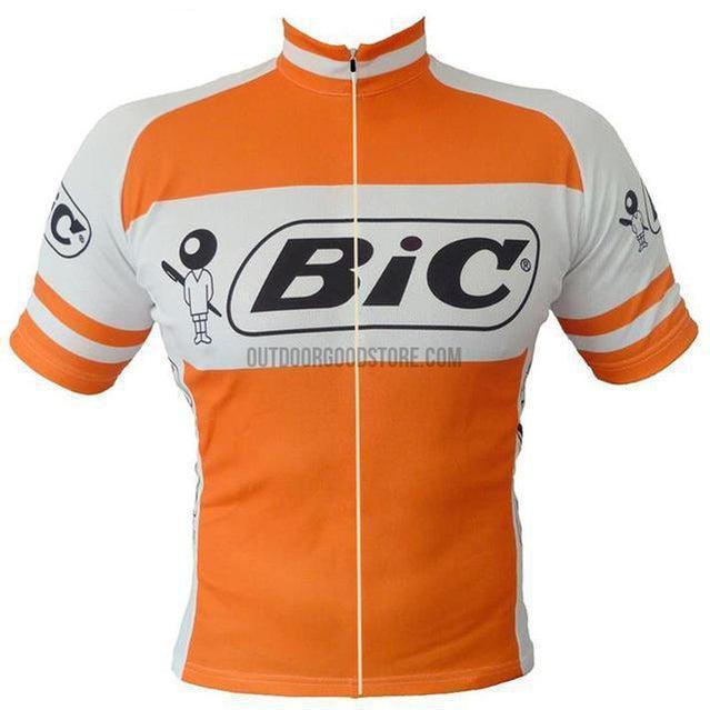 Orange BIC Retro Cycling Jersey-cycling jersey-Outdoor Good Store