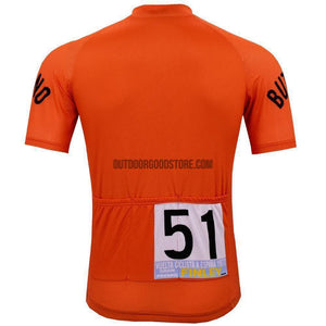 Orange Team Retro Cycling Jersey-cycling jersey-Outdoor Good Store