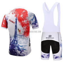 Paris France Retro Cycling Short Jersey Kit-cycling jersey-Outdoor Good Store
