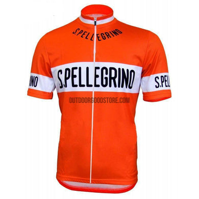 Pellegrino Orange Retro Cycling-cycling jersey-Outdoor Good Store