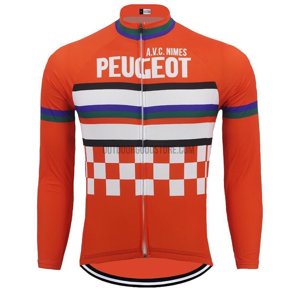 Peugeot AVC Nimes Long Sleeve Cycling Jersey-cycling jersey-Outdoor Good Store