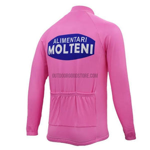 Pink Molteni Long Sleeve Cycling Jersey-cycling jersey-Outdoor Good Store