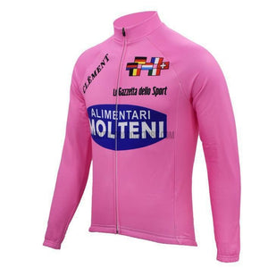 Pink Molteni Long Sleeve Cycling Jersey-cycling jersey-Outdoor Good Store