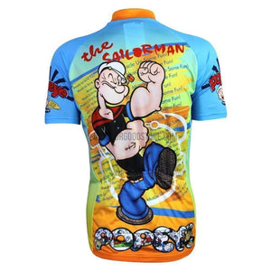 Popeye Sailor Man Blue Cycling Jersey-cycling jersey-Outdoor Good Store