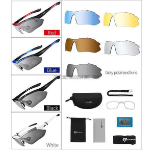 RB UV400 Polarized Cycling Sport Sunglasses (5 Lenses)-Cycling Eyewear-Outdoor Good Store
