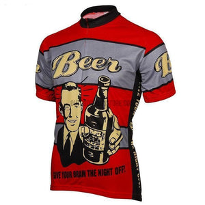 Red Beer Retro Cycling Jersey-cycling jersey-Outdoor Good Store