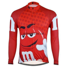 Red Blue M&M Candy Long Cycling Jersey-cycling jersey-Outdoor Good Store